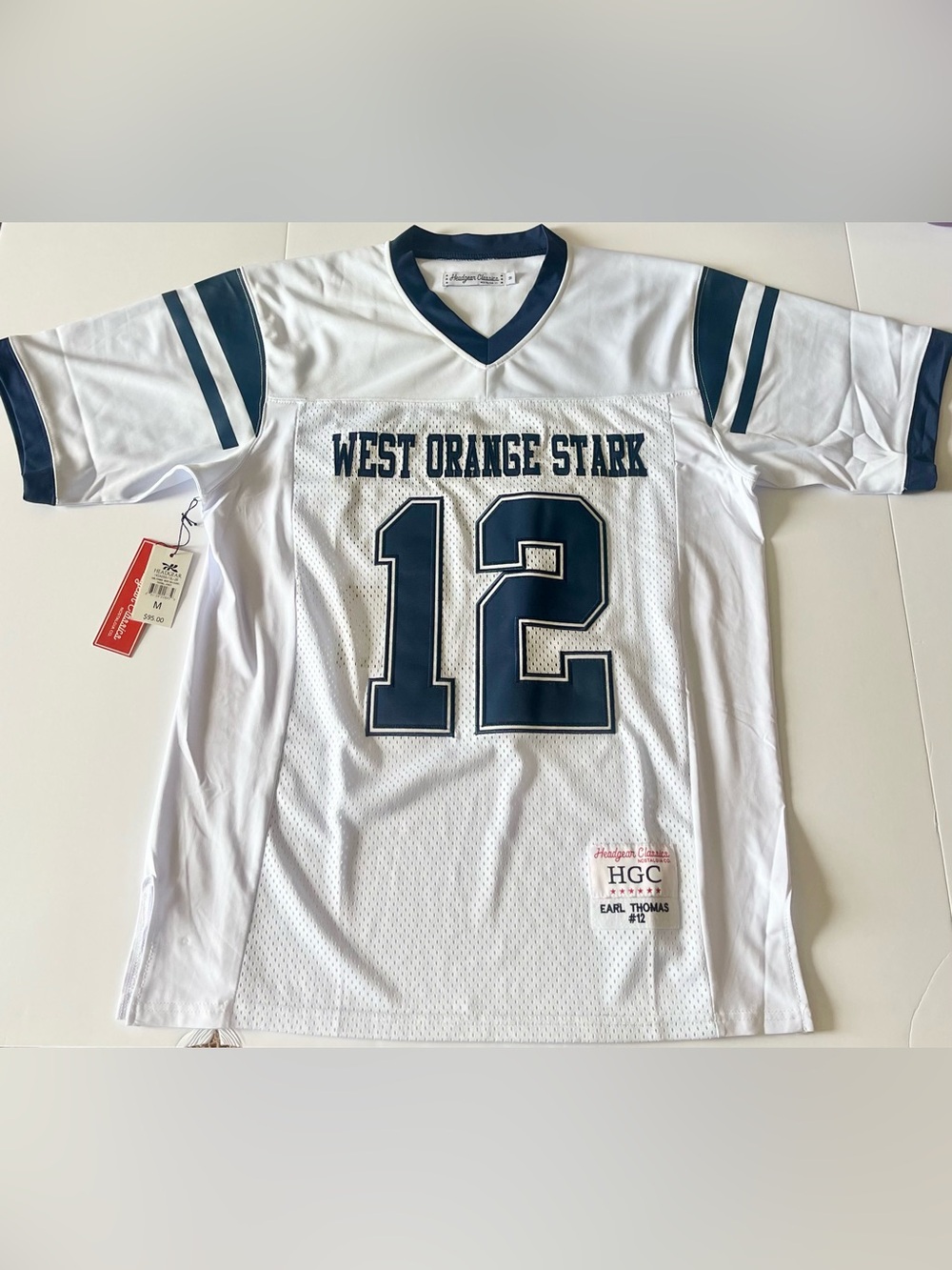 Earl Thomas High School Jersey White & Navy #12